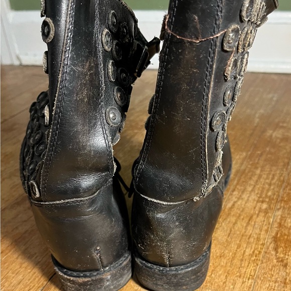 Frye Black Studded Ankle Boots - Picture 5 of 7